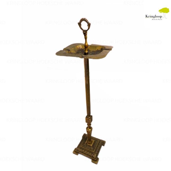 Antieke Staande Messing Asbak, Antiek en Kunst, Antiek | Koper en Brons, Ophalen of Verzenden