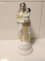Antiek Frans porselein Madonna met kind beeldje, Ophalen of Verzenden