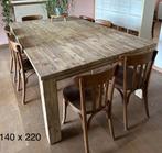 Massief houten eettafel en salontafel 250€!, Ophalen, Gebruikt