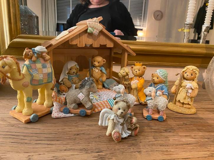 Cherished Teddies Kersstal, Verzamelen, Beren en Cherished Teddies, Zo goed als nieuw, Beeldje, Cherished Teddies, Ophalen of Verzenden