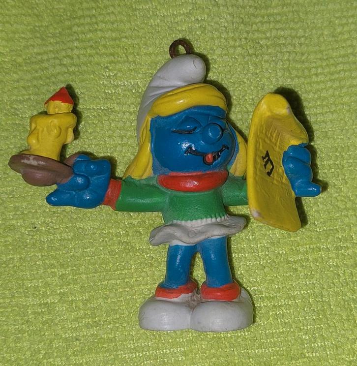 Zingende Kerst Smurfin - Vintage Schleich 1981, Verzamelen, Smurfen, Gebruikt, Poppetje, Figuurtje of Knuffel, Smurfin, Ophalen of Verzenden
