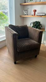 Fauiteuille bruine rib stof, Huis en Inrichting, Gebruikt, 75 tot 100 cm, Ophalen of Verzenden, Stof