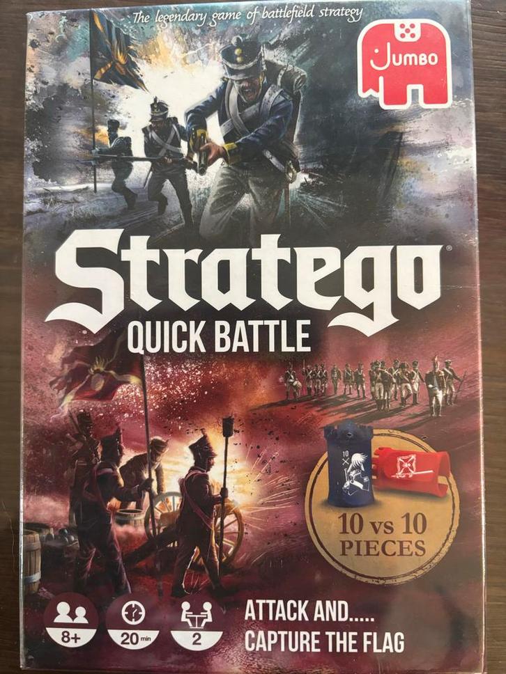 Stratego Quick Battle - Jumbo, Hobby en Vrije tijd, Gezelschapsspellen | Bordspellen, Nieuw, Een of twee spelers, Reisspel, Ophalen of Verzenden