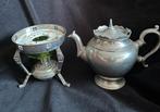 Antieke theepot met bijpassende rechaud., Antiek en Kunst, Ophalen of Verzenden