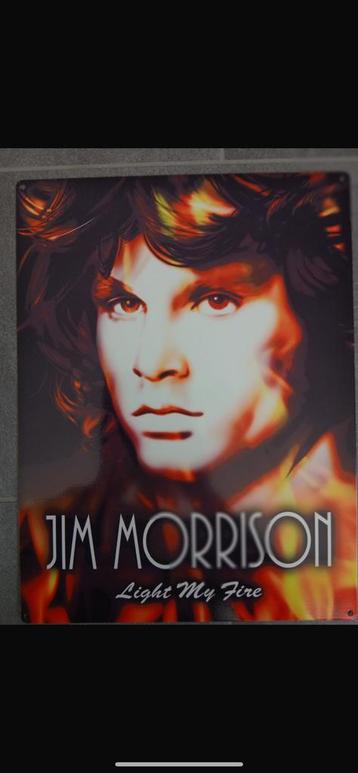 Jim Morrison metalen wandbord B30 cm H40 cm beschikbaar voor biedingen