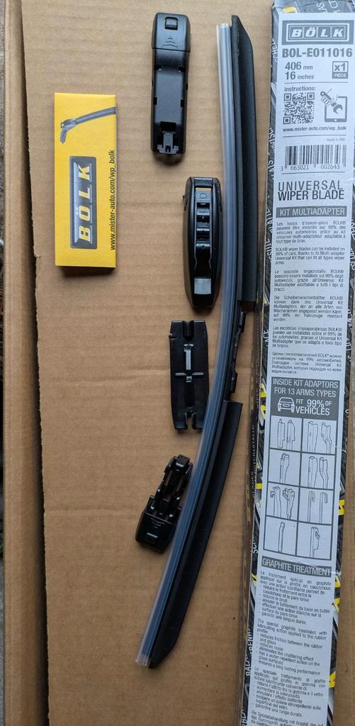 Ruitenwisserset VW Polo - 609mm, 406mm, 120mm, Auto-onderdelen, Ruiten en Toebehoren, Volkswagen, Nieuw, Ophalen