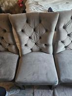 Moet weg ! 4 Dubbelman Design Stoelen - Velours Grijs, Ophalen of Verzenden