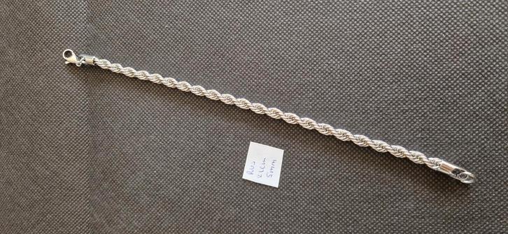 Exclusieve armband, Sieraden, Tassen en Uiterlijk, Armbanden, Nieuw, Staal, Zilver, Ophalen of Verzenden