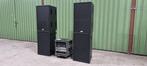 EAW KF-850 - SB-850 Geluid set Crown Macro Tech + KMT amps, Zo goed als nieuw, Complete surroundset, 120 watt of meer, Ophalen