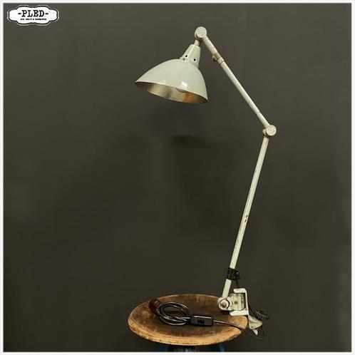 Industriele Midgard klemlamp, Curt Fischer Bauhaus DDR, Huis en Inrichting, Lampen | Tafellampen, Gebruikt, 75 cm of meer, Metaal