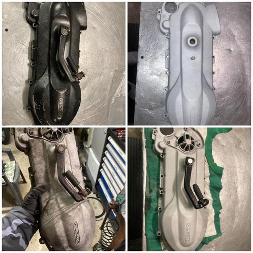 piaggio 125/180 cc carterkap reviseren/ stralen, Fietsen en Brommers, Brommeronderdelen | Scooters, Zo goed als nieuw, Piaggio