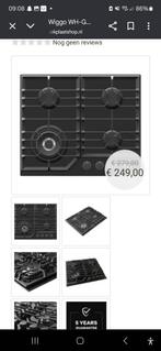 Wiggo Gasfornuis met Wokbrander 60 cm - Zo Goed Als Nieuw!, Witgoed en Apparatuur, Fornuizen, 60 cm of meer, Zo goed als nieuw