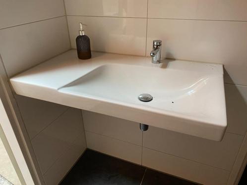 WASTAFEL SPINX 100 CM. Inclusief stop, sifon en kraan, Doe-het-zelf en Verbouw, Sanitair, Zo goed als nieuw, Wastafel, Chroom