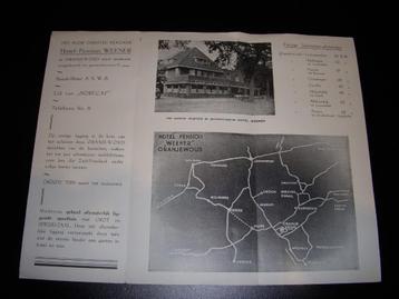 Folder met plattegrond Oranjewoud Friesland Hotel Weener  beschikbaar voor biedingen