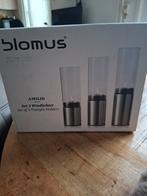 Blomus Amilio Windlichter Set - Kerst/Sinterklaas, Nieuw, Ophalen of Verzenden, Metaal, Grijs