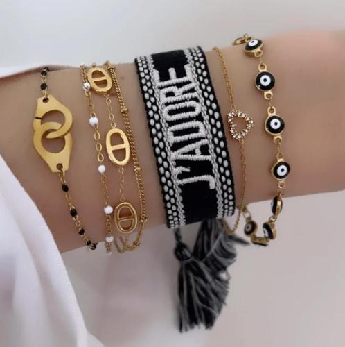J’ADORE geweven Armbandjes. 9 Verschillende kleuren, Sieraden, Tassen en Uiterlijk, Armbanden, Nieuw, Overige materialen, Overige kleuren