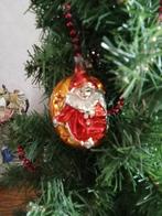 oude kerstbal dun glas van mannetje in de maan, Ophalen of Verzenden, Gebruikt