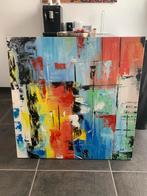 Olieverf schilderij kleurijk, Antiek en Kunst, Kunst | Schilderijen | Abstract, Ophalen