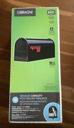 Amerikaanse zwart stalen brievenbus voor op paal, Tuin en Terras, Ophalen of Verzenden, Nieuw, Staal, Staande brievenbus