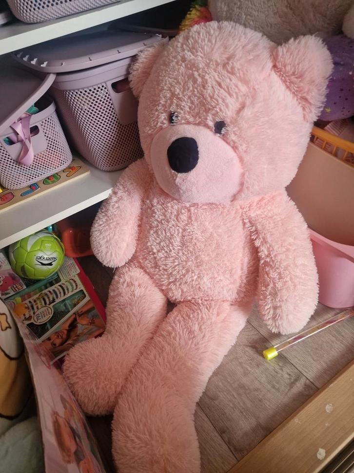 Grote Roze Knuffelbeer, Kinderen en Baby's, Speelgoed | Knuffels en Pluche, Zo goed als nieuw, Beer, Ophalen of Verzenden