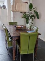 EETTAFEL + STOELEN TE KOOP!  AFHALEN 27/28-12!!, Ophalen, Gebruikt, 4 tot 6 stoelen