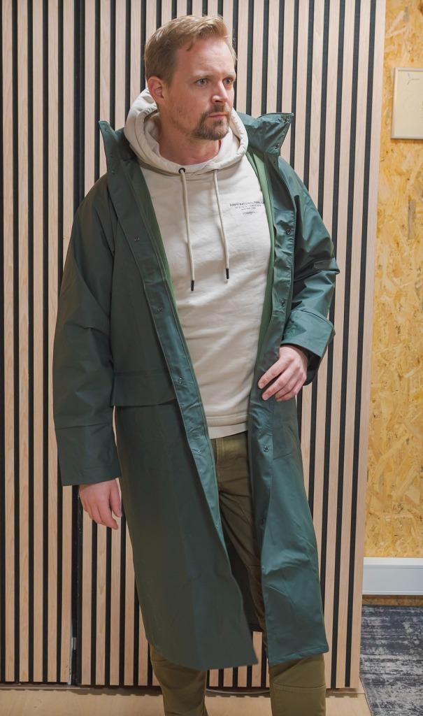 SIOEN GASCOGNE regenjas OEKO TEX Groen en blauw NIEUW, Caravans en Kamperen, Regenkleding, Nieuw, Regenjas, Dames, Heren, Ophalen of Verzenden