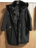 River Island dikke winter jas capuchon fake fur zwart 50/52, Ophalen of Verzenden, Zo goed als nieuw, Zwart, Jas of Mantel