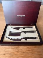 LEGNOART KAAS MESSEN SET RVS - IN FRAAIE KOFFER, Ophalen of Verzenden, Zo goed als nieuw, Rvs of Chroom