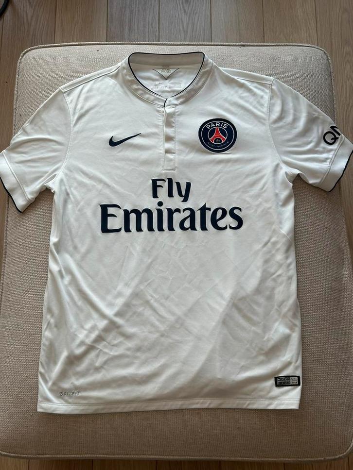 PSG Paris Saint-Germain Shirt 2014/2015 Nike Maat L  – Wit, Sport en Fitness, Voetbal, Zo goed als nieuw, Shirt, Maat L, Ophalen of Verzenden