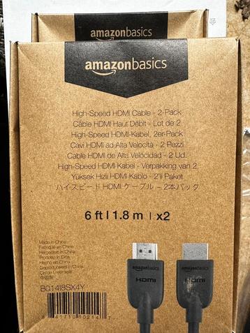 2 Amazon Basics High Speed HDMI kabels 