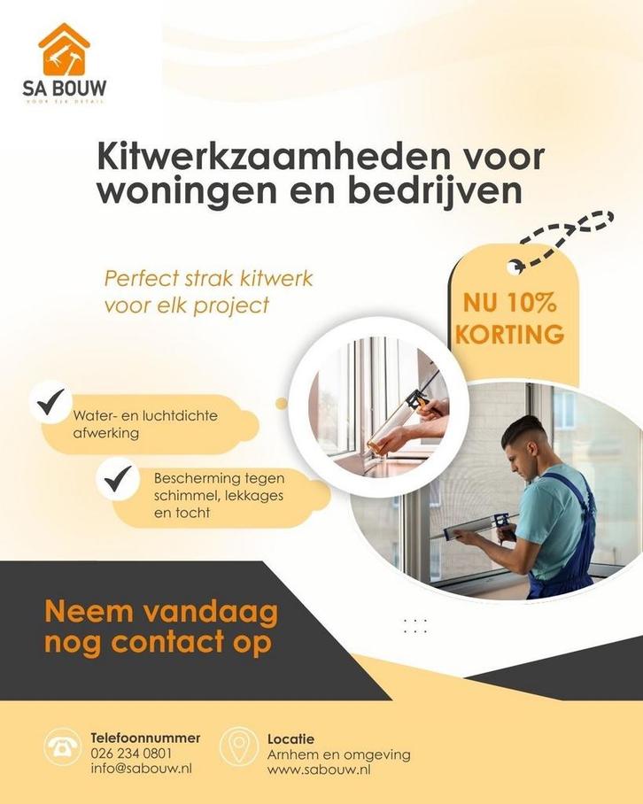 Allround kitten van woningen en bedrijven, Diensten en Vakmensen, Klussers en Klusbedrijven, Garantie