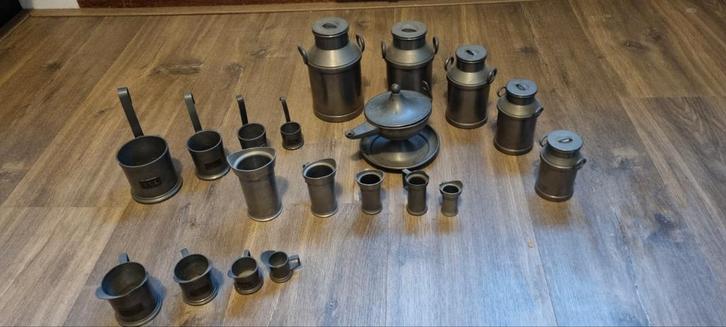 Tinnen Decoratie Set - 19 Stuks, Antiek en Kunst, Antiek | Tin, Ophalen