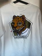 Leopardo t-shirt met rokende luipaardkop (unisex), Leopardo, Wit, Nieuw, Ophalen of Verzenden