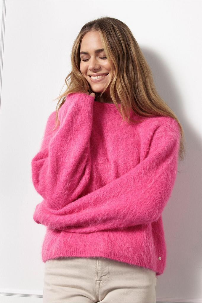 Studio anneloes lisette furry pullover trui XL magenta, Kleding | Dames, Truien en Vesten, Zo goed als nieuw, Maat 46/48 (XL) of groter