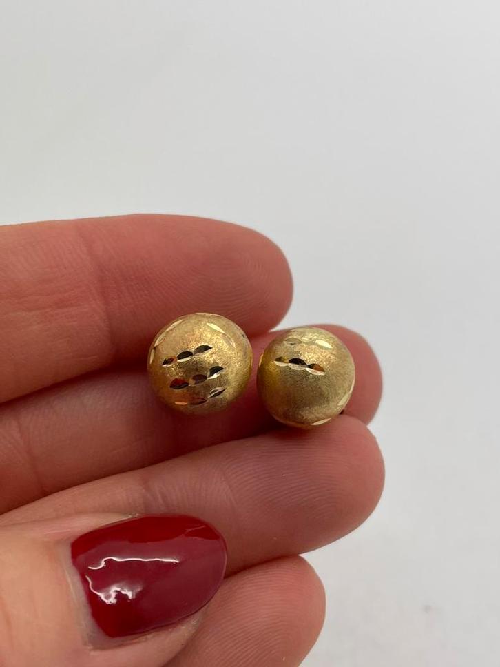 Z865 Prachtige zilveren oorbellen goudkleur, Sieraden, Tassen en Uiterlijk, Oorbellen, Knopjes of Stekers, Zilver, Goud, Ophalen of Verzenden