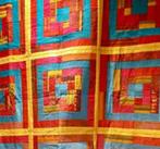 Kleurrijke quilten deken (130 x 127), Huis en Inrichting, Woonaccessoires | Plaids en Woondekens, Nieuw, Ophalen of Verzenden