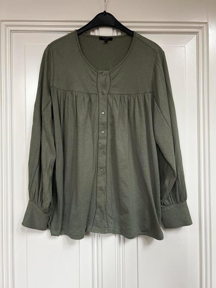 Massimo Dutti groene oversized blouse maat M, Kleding | Dames, Blouses en Tunieken, Zo goed als nieuw, Maat 38/40 (M), Groen, Ophalen of Verzenden