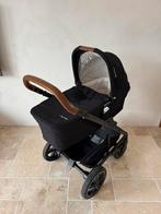 Nuna mixx next kinderwagen/reiswieg zwart met leder, Ophalen, Zo goed als nieuw, Overige merken