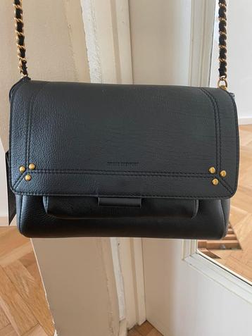 Nieuw: zwart leren tas Jerome Dreyfuss model Lulu maat M beschikbaar voor biedingen