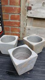 3 kleine bloenpotten, Tuin en Terras, Bloembakken en Plantenbakken, Minder dan 30 cm, Minder dan 60 cm, Rond, Ophalen of Verzenden