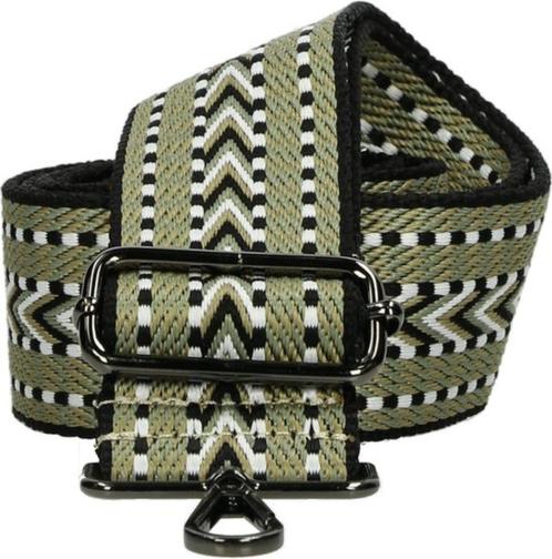 Bag strap - Festival tassenriem/band - Olijf/zwart/wit, Sieraden, Tassen en Uiterlijk, Tassen | Damestassen, Nieuw, Overige typen