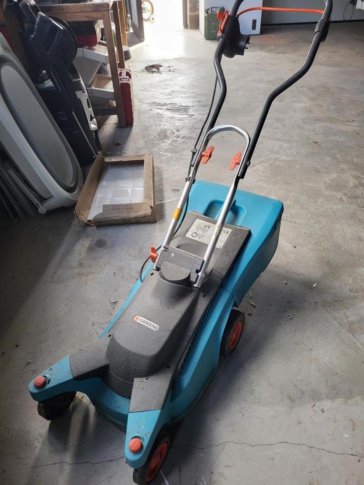 Grasmaaier elektrisch gardena, Tuin en Terras, Grasmaaiers, Gebruikt, Elektrische grasmaaier, 30 t/m 39 cm, Elektrische starter