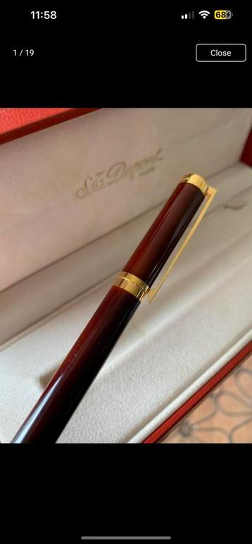 NEW- St Dupont Paris- Porte Plume Lacque de Chine Ecaillé beschikbaar voor biedingen