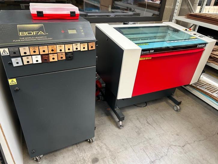 Trotec Speedy 300 (Met nieuwe laserbron!!) + Bofa afzuiging, Zakelijke goederen, Machines en Bouw | Industrie en Techniek, Ophalen