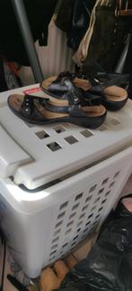 Zwarte open schoentje maat 36, Zwart, Zo goed als nieuw, Romika, Sandalen of Muiltjes