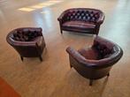 Vintage Chesterfield Bank & Fauteuils - Opknappers, Huis en Inrichting, Ophalen