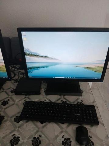 Hp mini pc met monitor draadloze toetsenbord en muis  beschikbaar voor biedingen