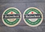 2 Grote Heineken Dienblad Viltjes 32cm Groot, Verzamelen, Biermerken, Ophalen of Verzenden, Gebruikt, Viltje(s), Heineken