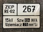 Emaille informatie bord uit Polen, Antiek en Kunst, Antiek | Emaille, Ophalen of Verzenden