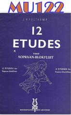 MU-122 blokfluit bladmuziek - J.H. Feltkamp - 12 Etudes  Voo, Blokfluit, Gebruikt, Ophalen of Verzenden, Klassiek